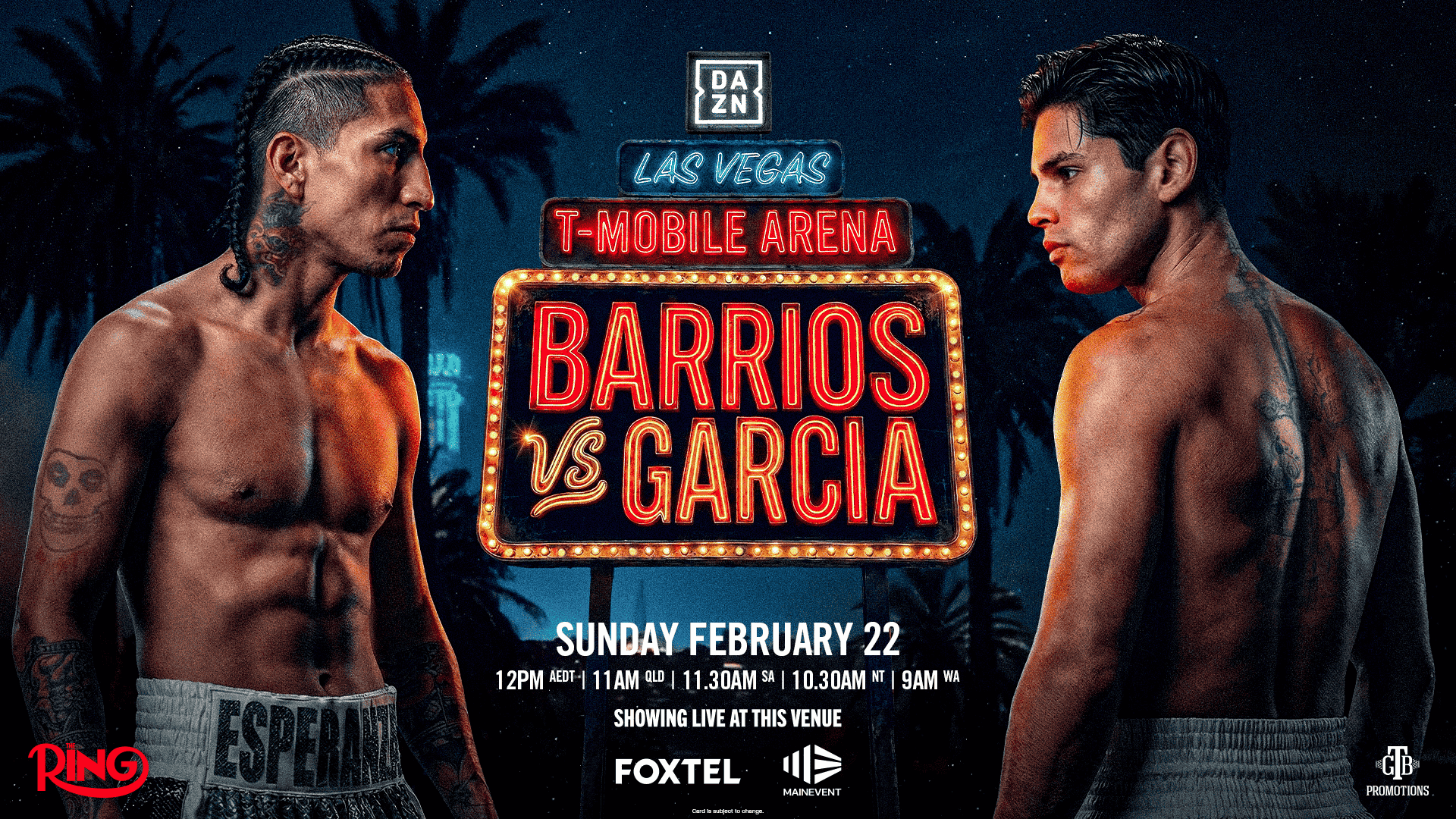Boxing – Barrios vs Garcia